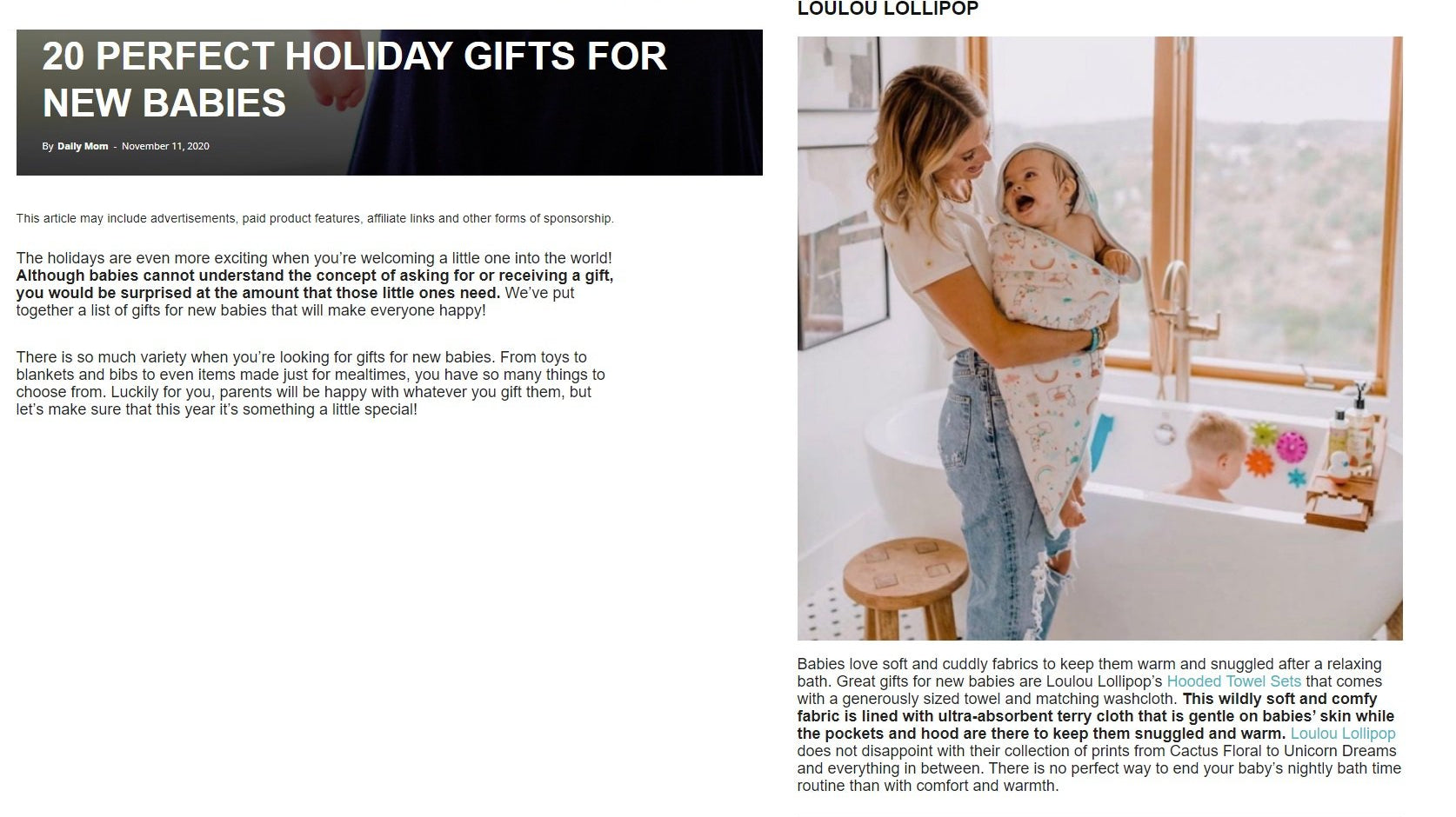 20 PERFECT HOLIDAY GIFTS FOR NEW BABIES