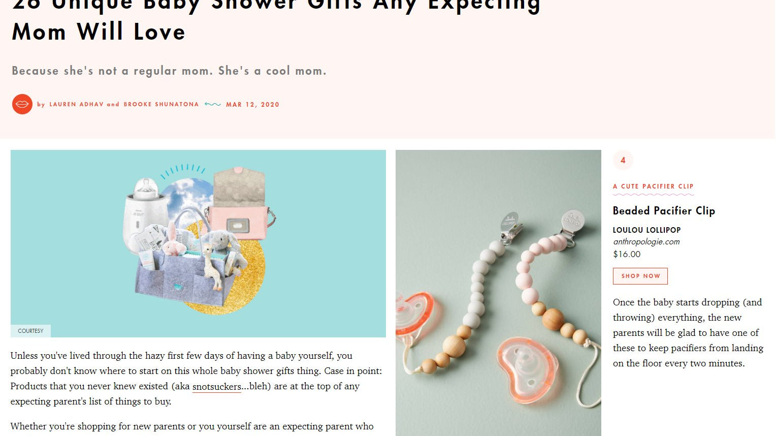 Cosmopolitan's 26 Unique Baby Shower Gift Ideas for New Moms 2020