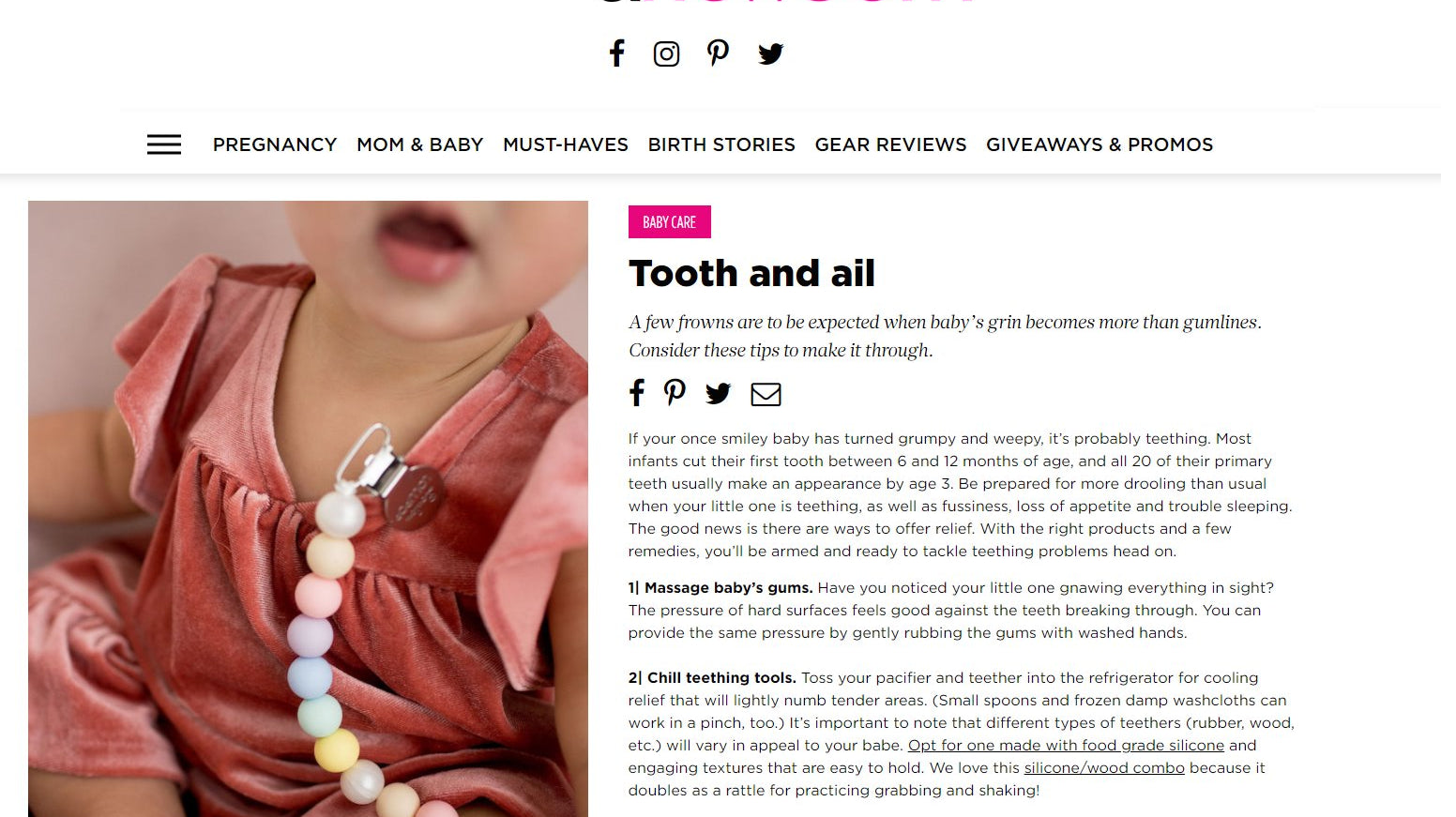 Pregnancy & Newborn's Tooth and Ail Tips
