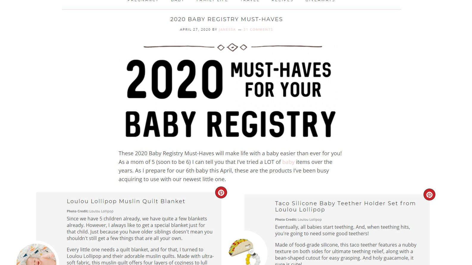 2020 Baby Registry Must-Haves