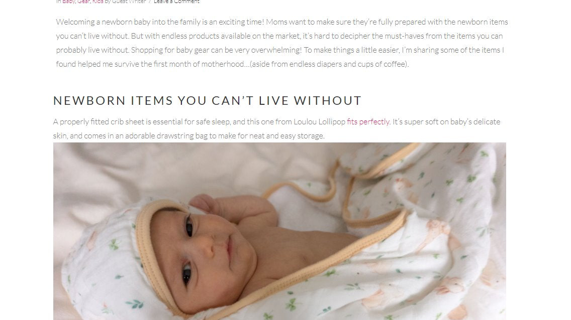 Savvy Sassy Moms' Newborn Items You Can't Live Without