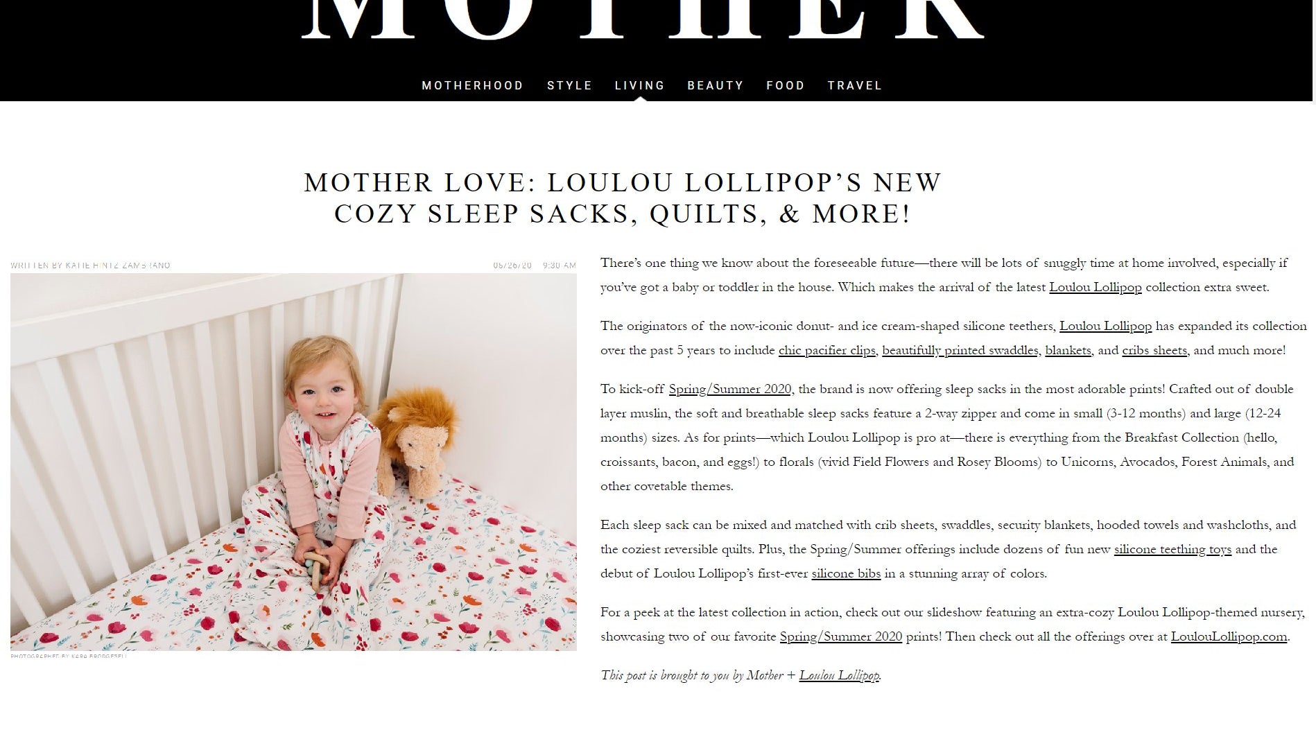 MOTHER LOVE: LOULOU LOLLIPOP’S NEW COZY SLEEP SACKS, QUILTS, & MORE!