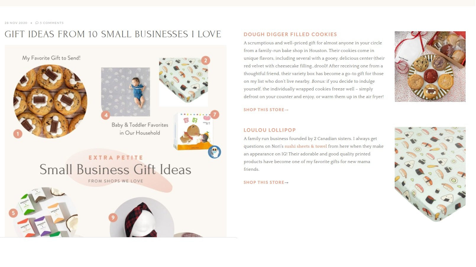 GIFT IDEAS FROM 10 SMALL BUSINESSES I LOVE