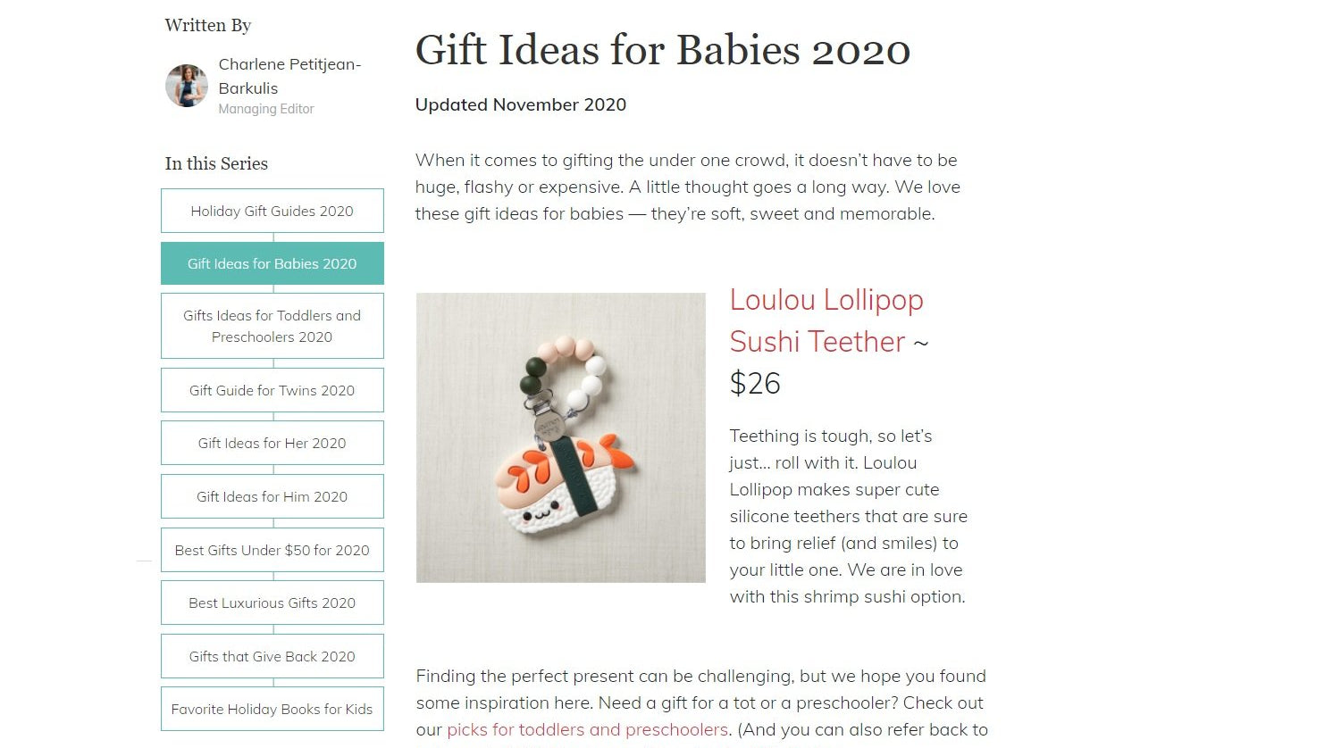Gift Ideas for Babies 2020