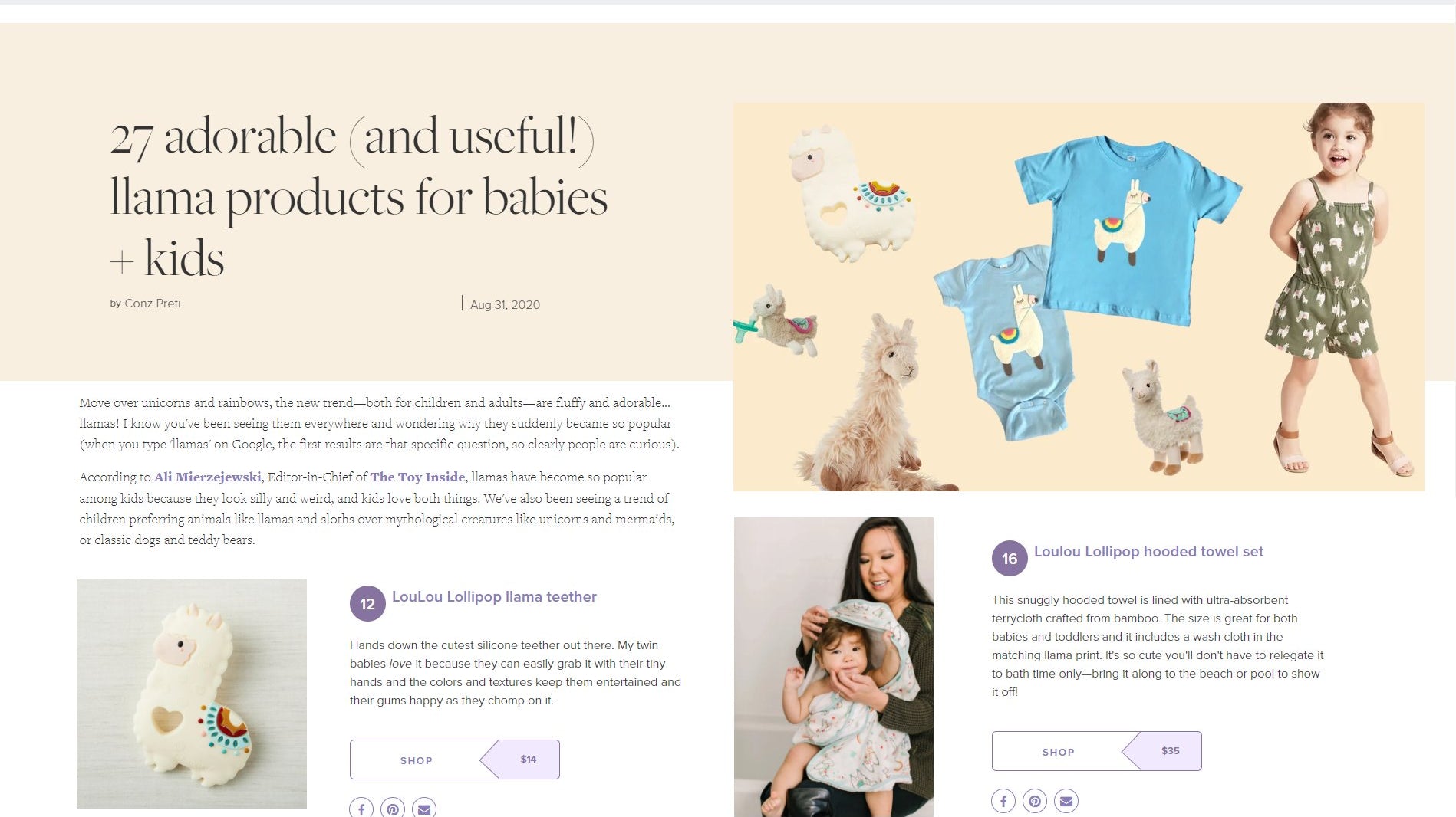 27 adorable (and useful!) llama products for babies + kids