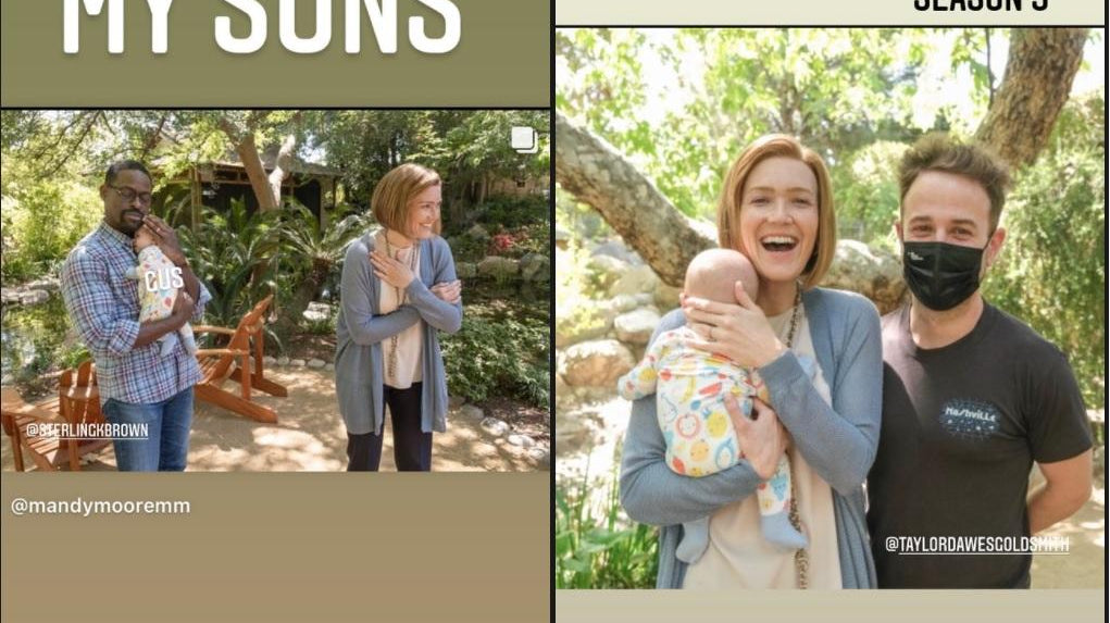 Mandy Moore's Little Gus Sporting Our Cutie Fruits!