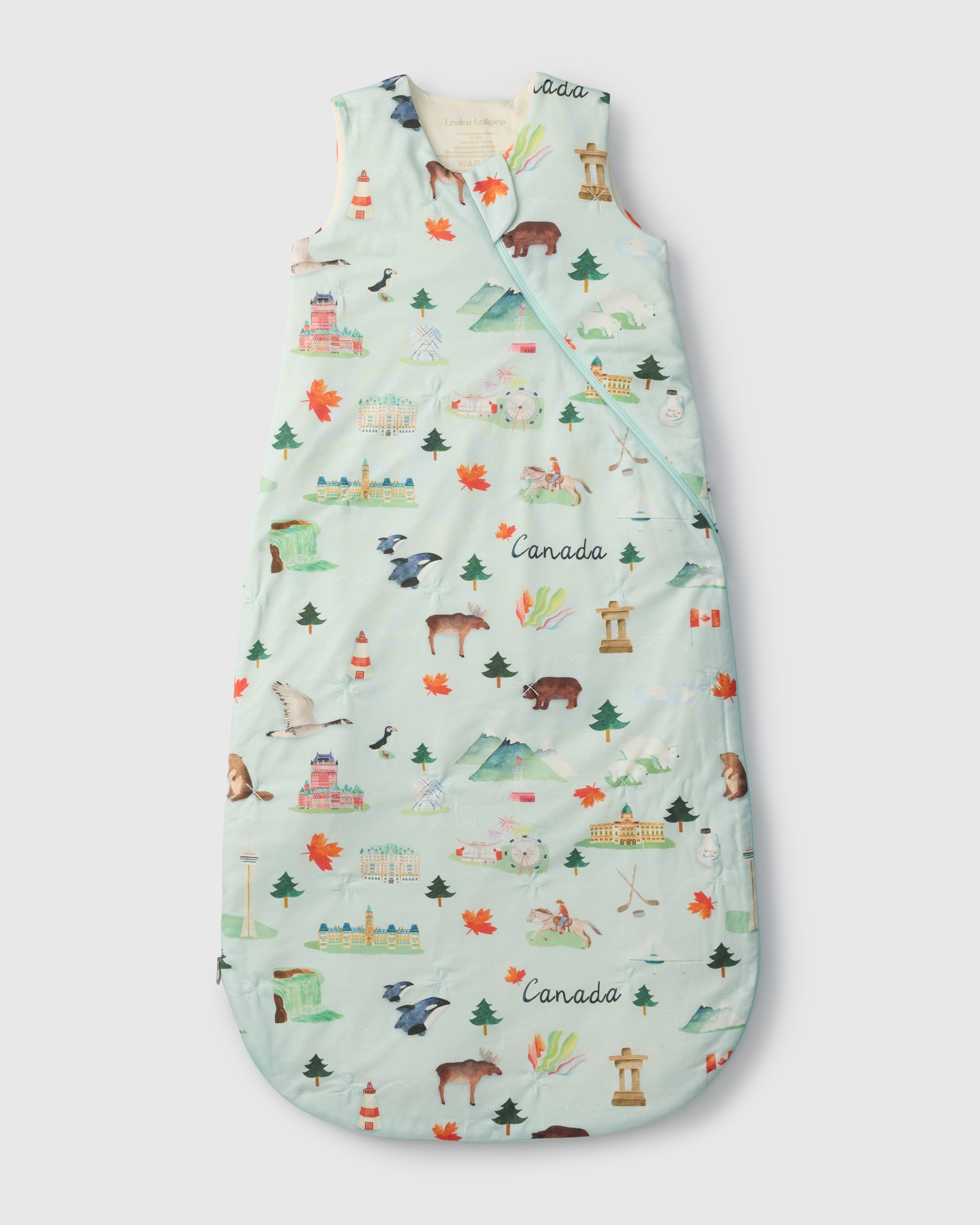 Loulou Lollipop TENCEL 1.0 TOG baby sleep bag in Canada — front view on white background