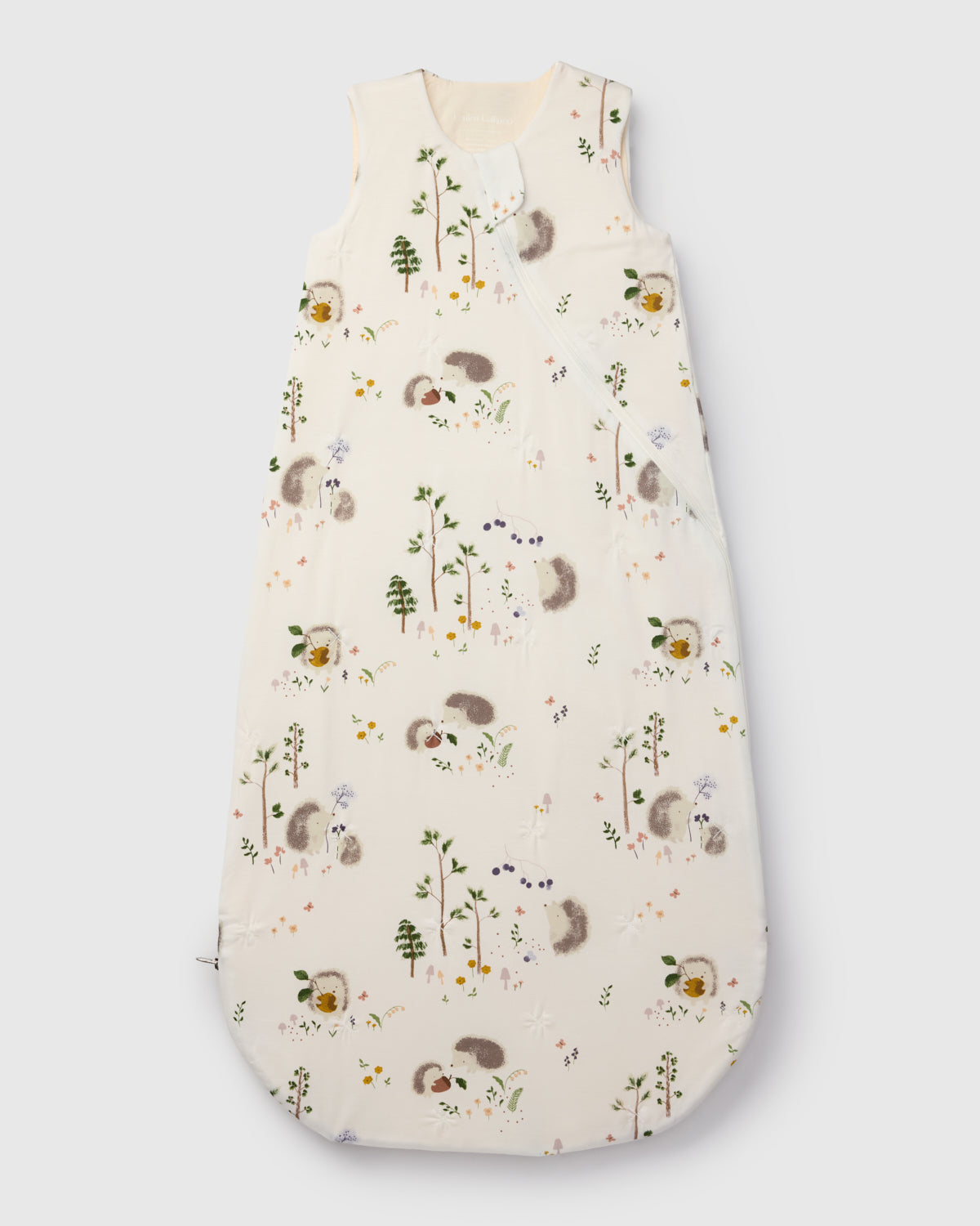 Loulou Lollipop TENCEL™ baby sleep sack 1.0 TOG in Hedgehogs — front view on white background