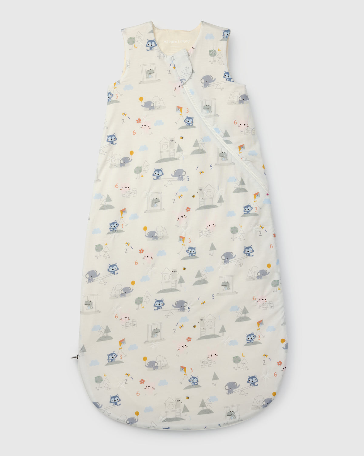 Loulou Lollipop TENCEL 1.0 TOG baby sleep bag in Mini Mathletes — front view on white background