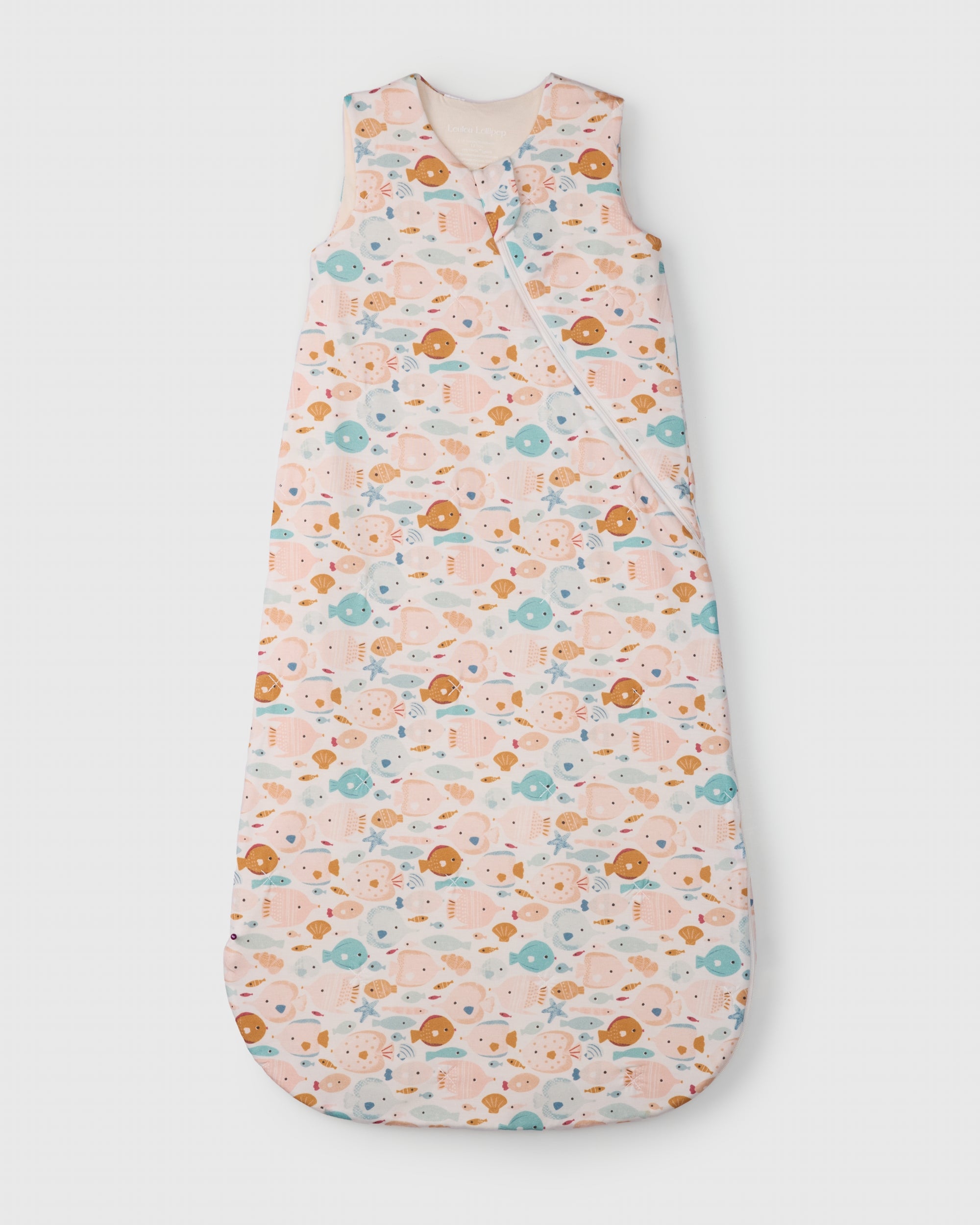 Loulou Lollipop TENCEL™ baby sleep sack 1.0 TOG in Sun Kissed Shoal — front view on white background