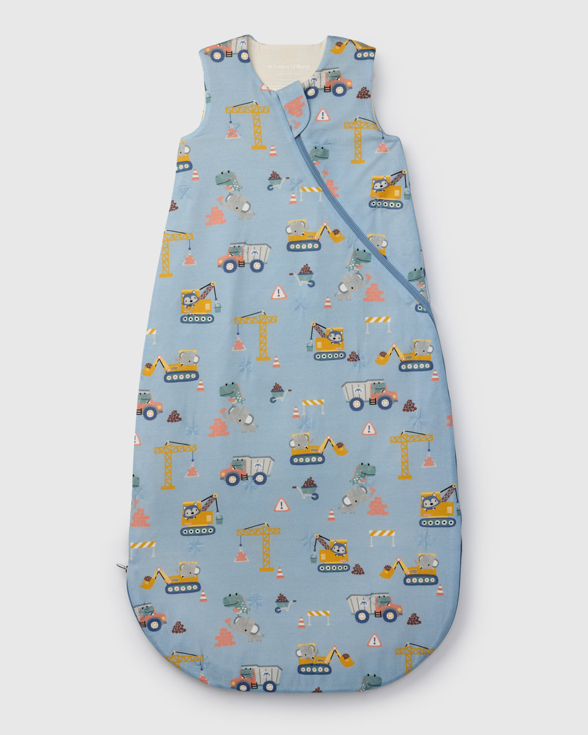 Loulou Lollipop TENCEL 1.0 TOG baby sleep bag in Tiny Engineers — front view on white background