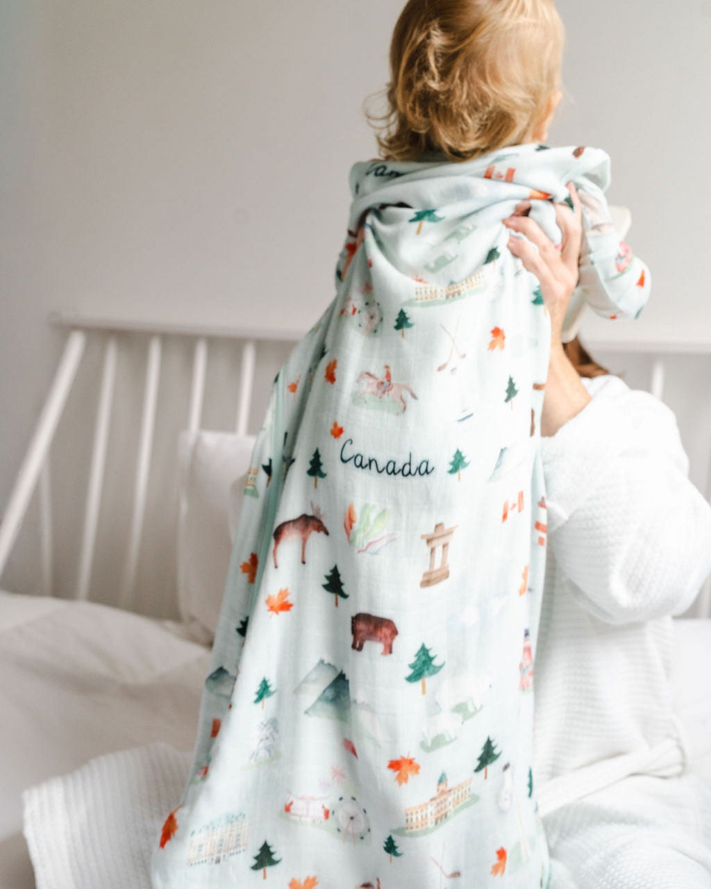 Baby Muslin 0.5 Tog Sleep Sack - Canada All Over Print