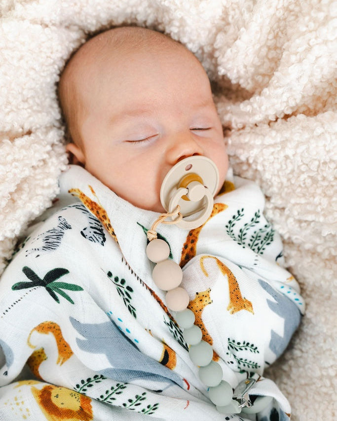 Baby Muslin Swaddling Blanket - Safari Jugnel