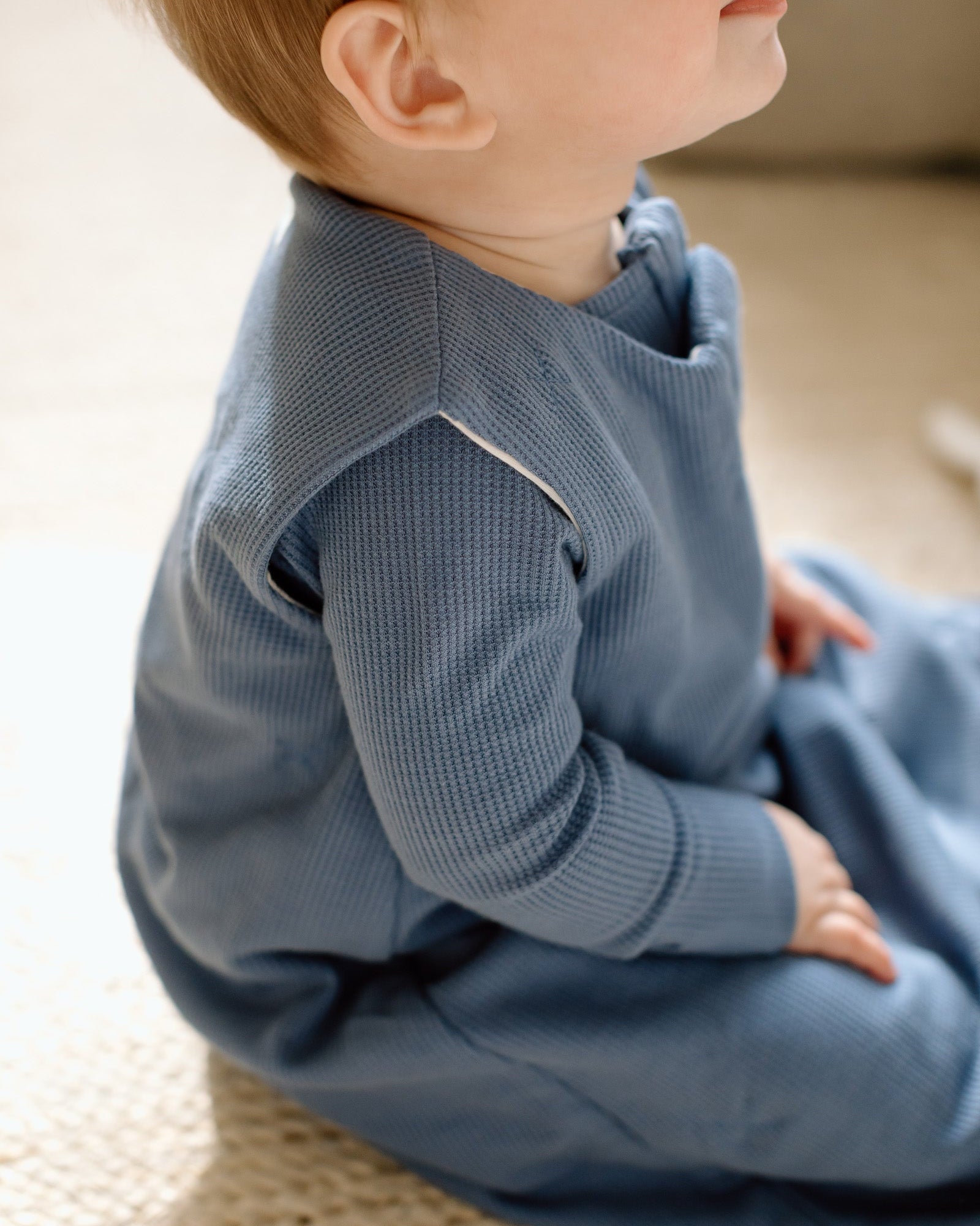 Waffle-Sleep-Bag-1.0-TOG-Denim-Blue-1