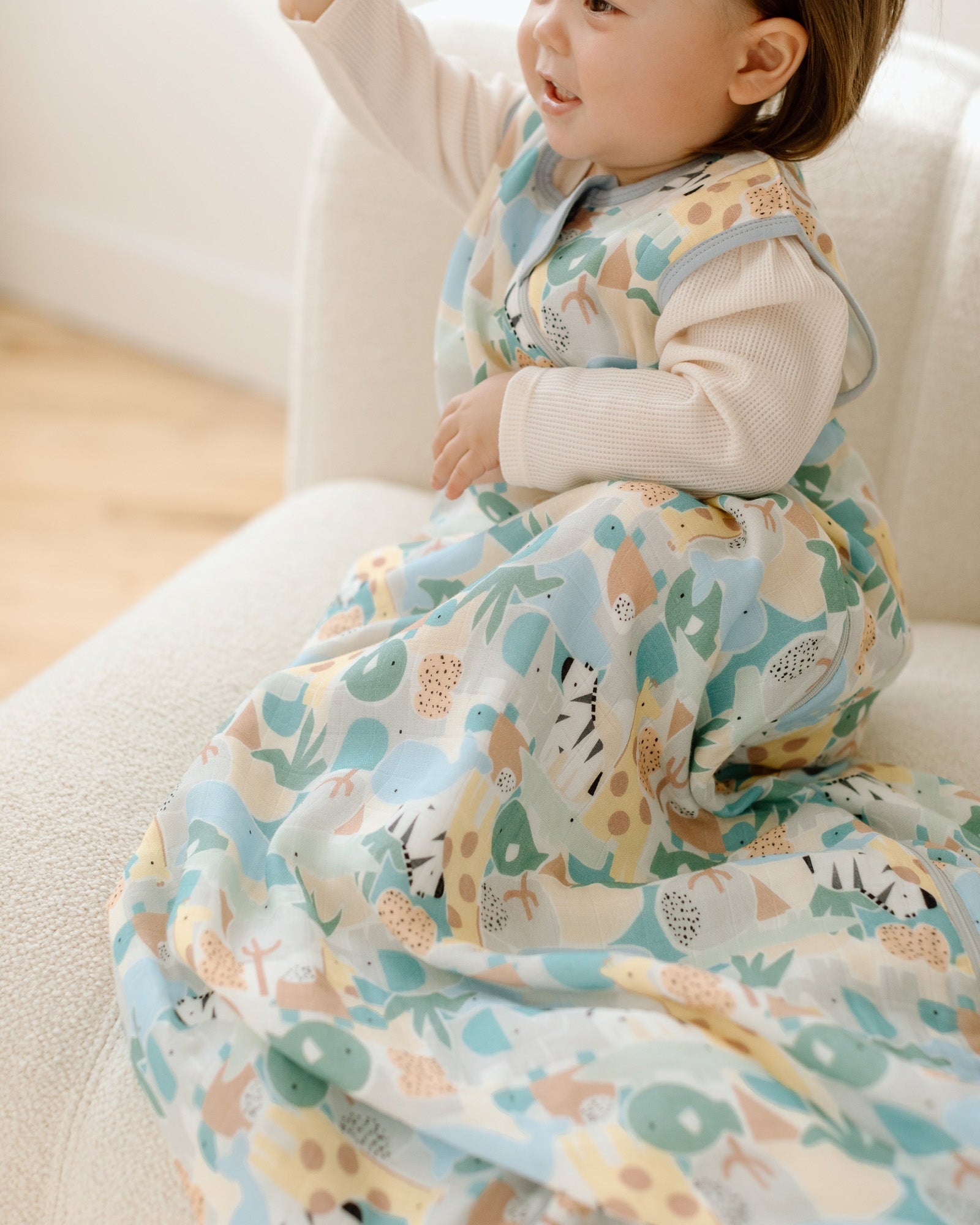 Muslin-Lightweight-Sleep-Bags-0.5-TOG-Animal-Puzzle-1