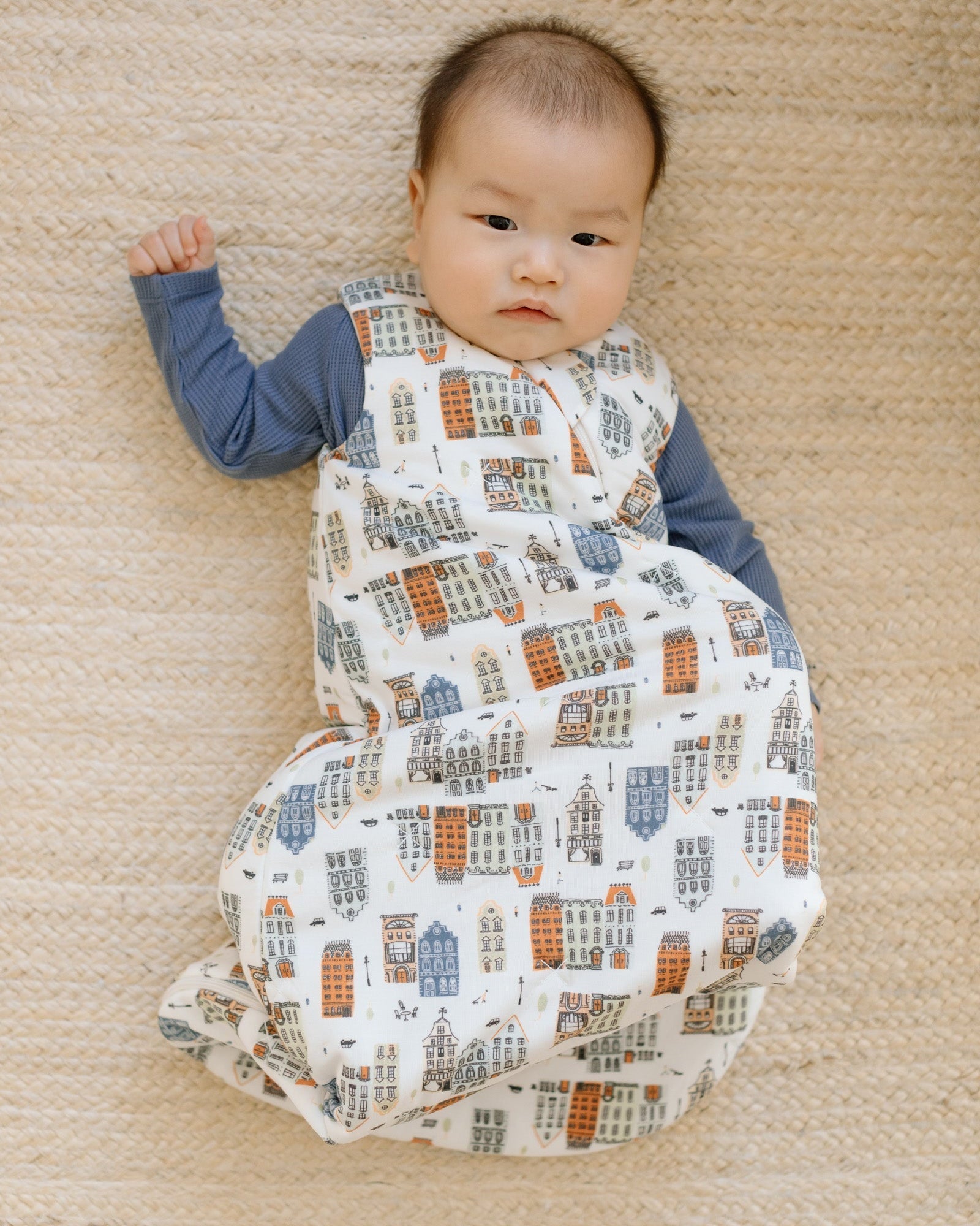 Loulou Lollipop TENCEL™ baby sleep sack 2.5 TOG in Home Sweet Home — front view on white background