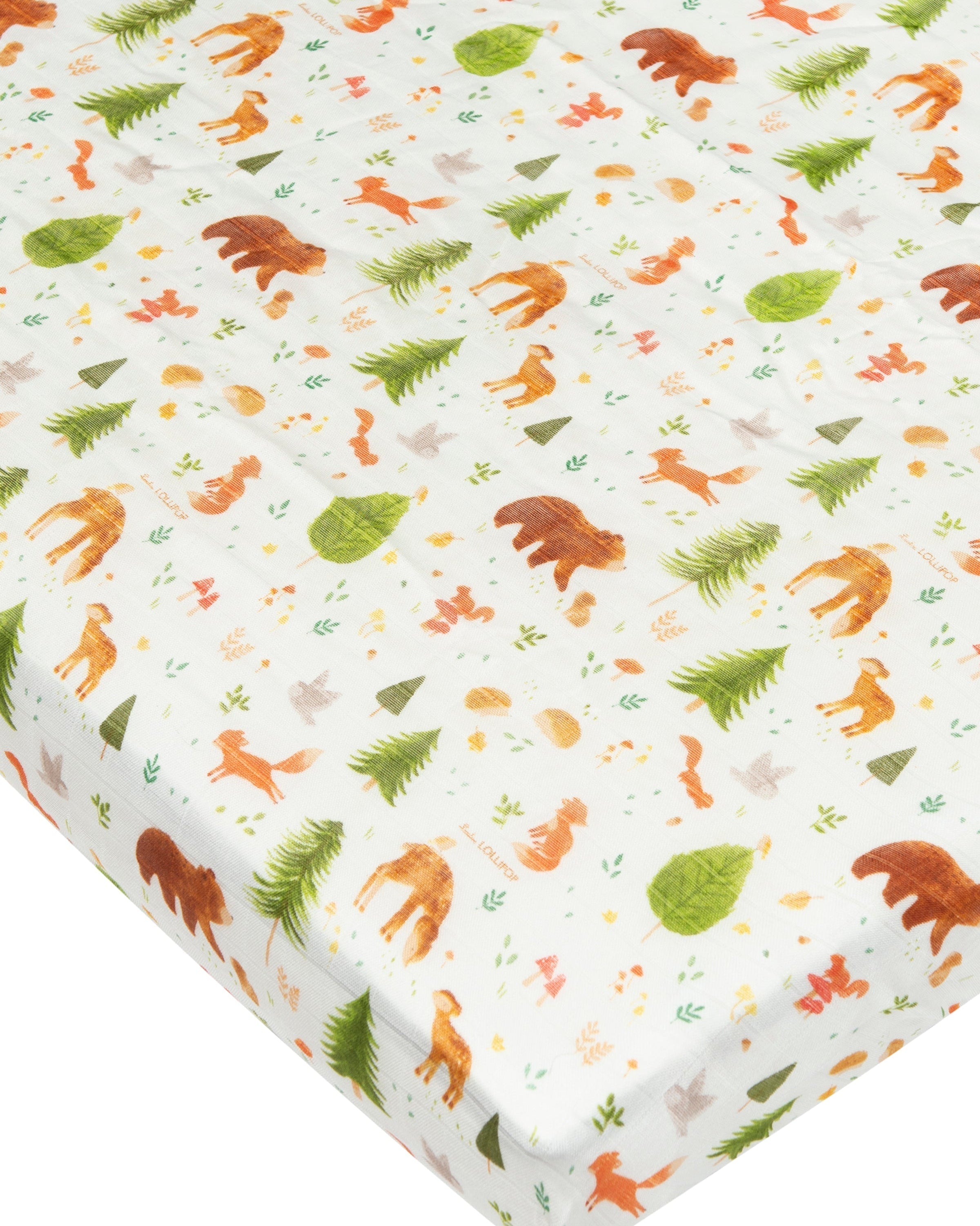 Muslin-Fitted-Crib-Sheet-Forest-Friends-1