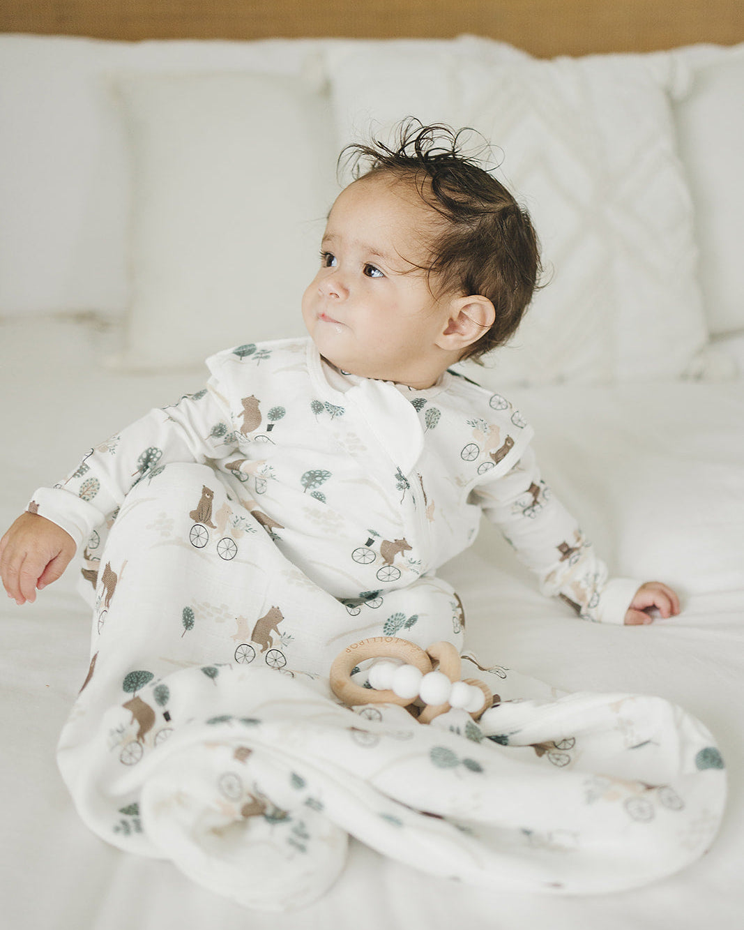 Muslin-Lightweight-Sleep-Bags-0.5-TOG-Bears-on-Bikes-1