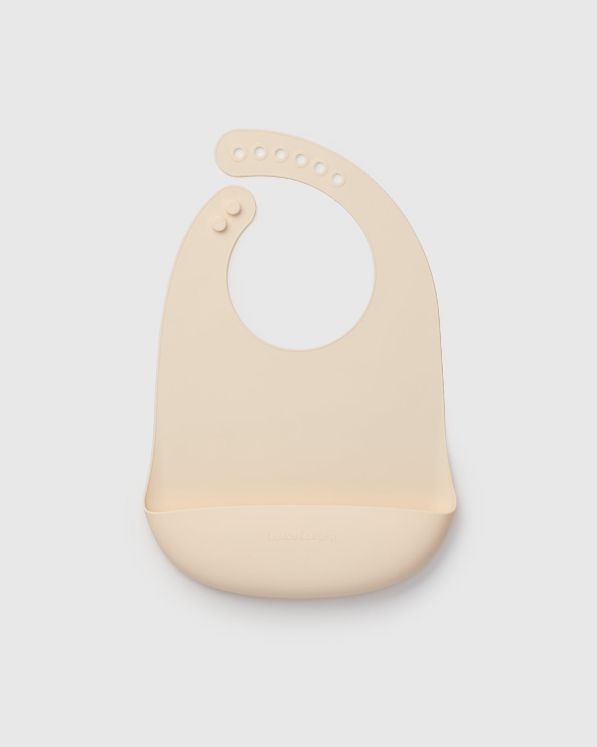 Loulou Lollipop FDA-compliant food-grade silicone baby bib in Coconut Milk — front view on white background