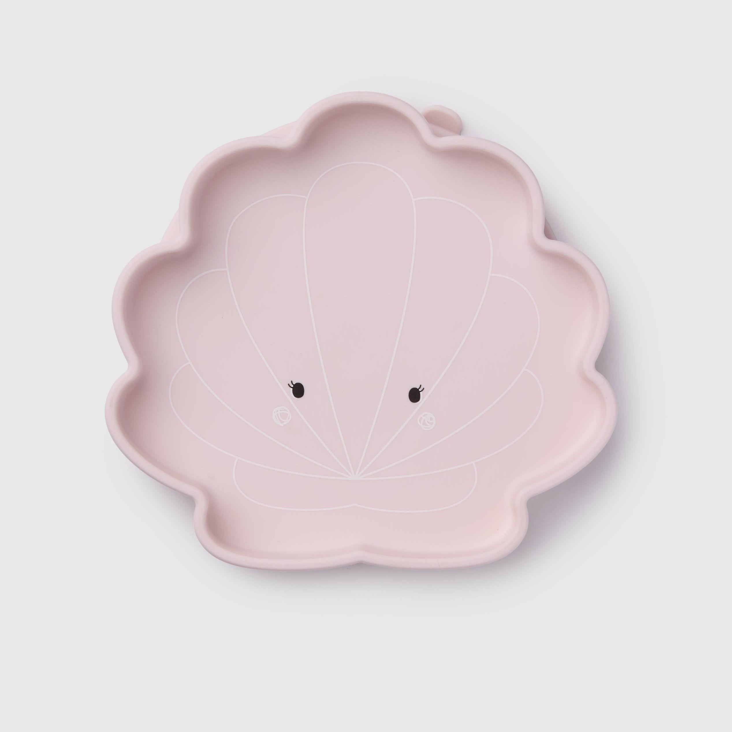Loulou Lollipop Snack Plate in Skylar Shell - front view on white background