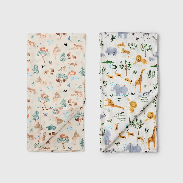 Swaddle Bundle - Llama in Safari Jungle