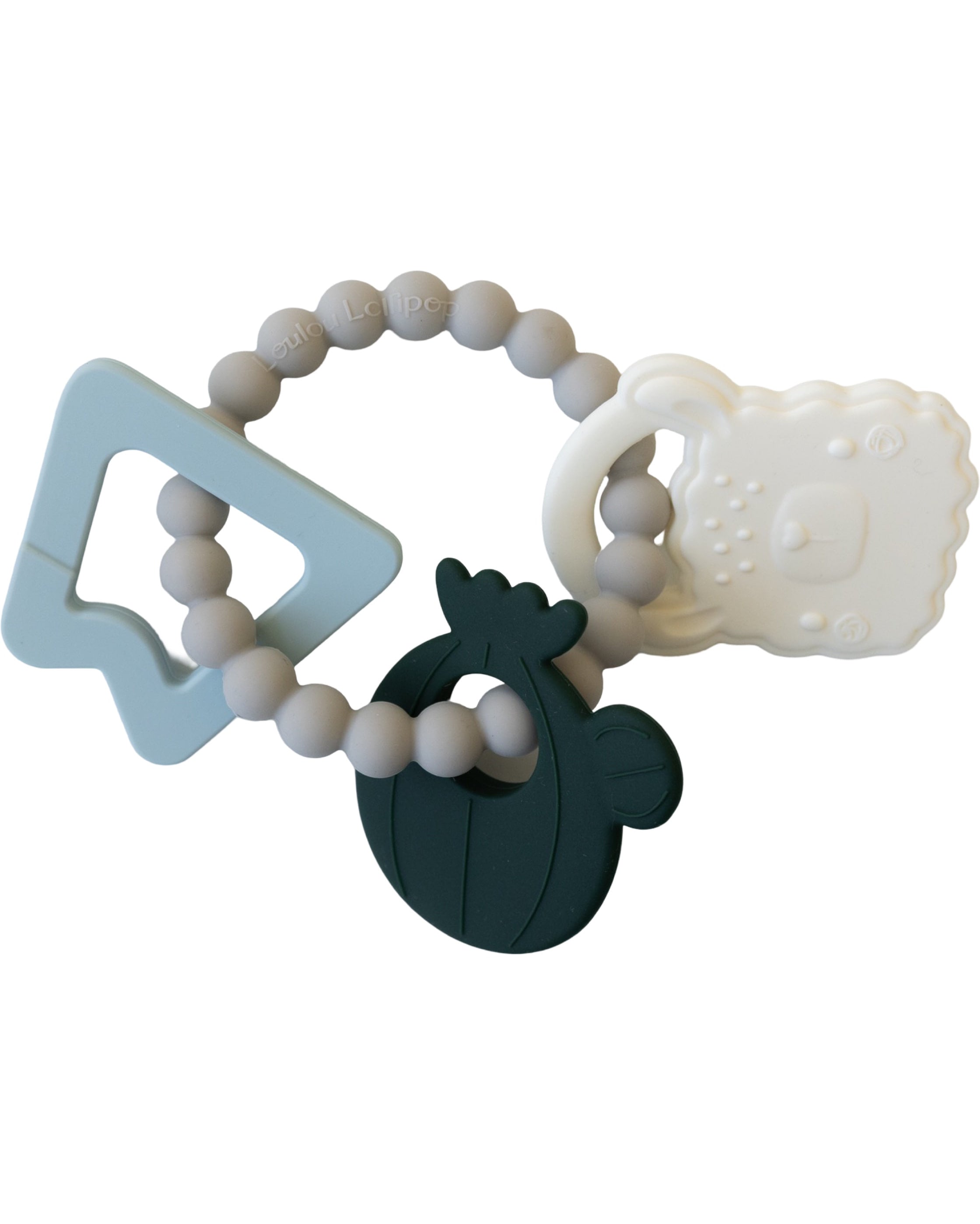 Loulou Lollipop Teething Charms in Llama — front view on white background