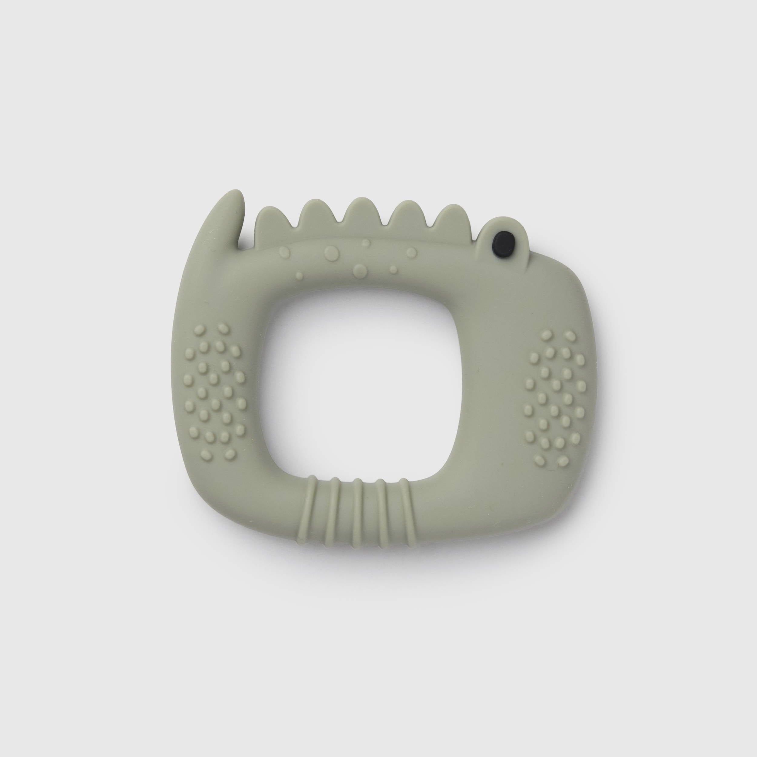 Loulou Lollipop FDA-compliant food-grade silicone teether Alligator — front view on white background