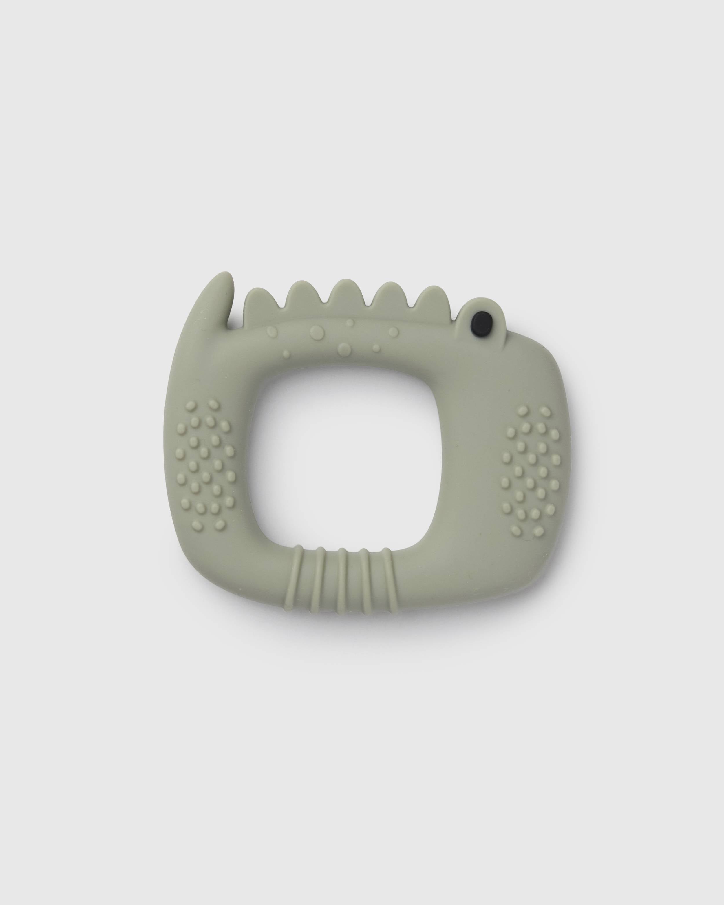 Loulou Lollipop FDA-compliant food-grade silicone teether Alligator — front view on white background