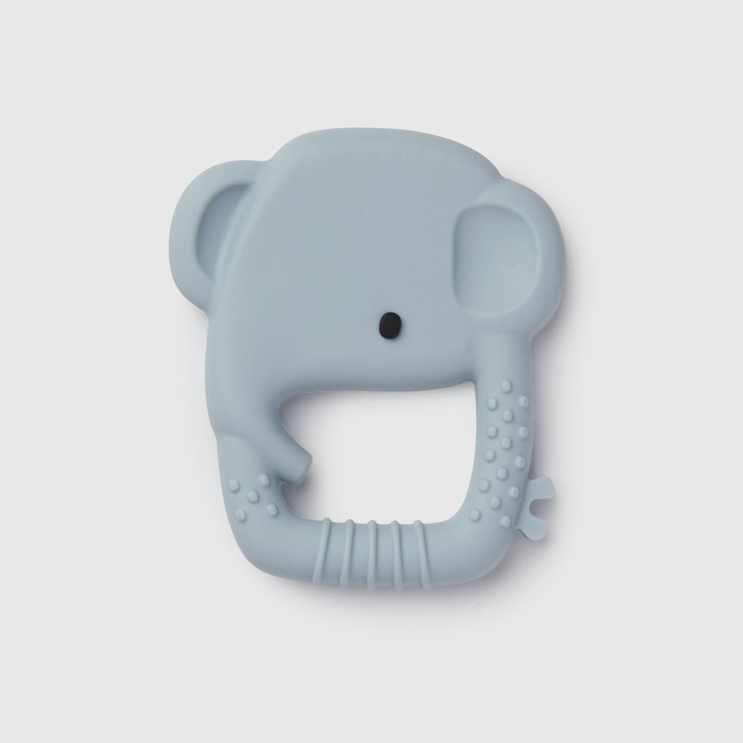 Loulou Lollipop FDA-compliant food-grade silicone teether Elephant — front view on white background