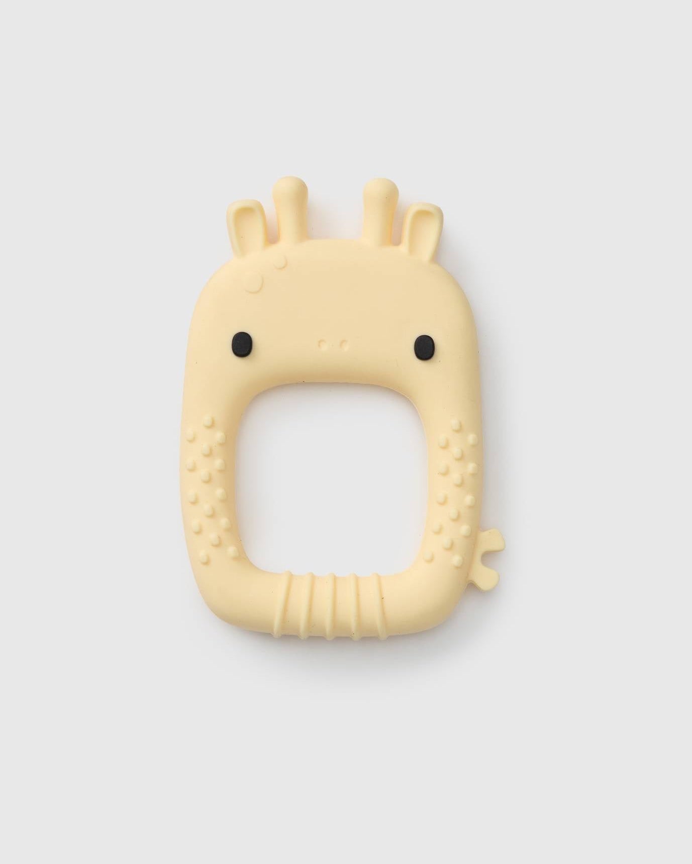 Loulou Lollipop FDA-compliant food-grade silicone teether Giraffe — front view on white background