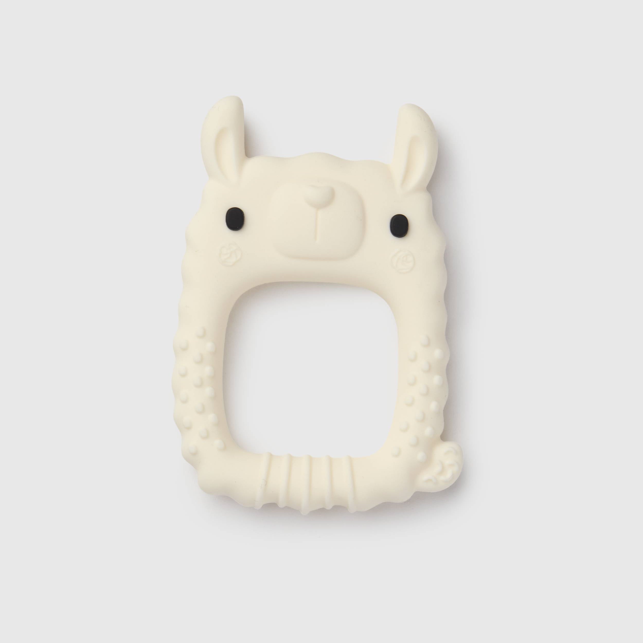 Loulou Lollipop FDA-compliant food-grade silicone teether Llama — front view on white background