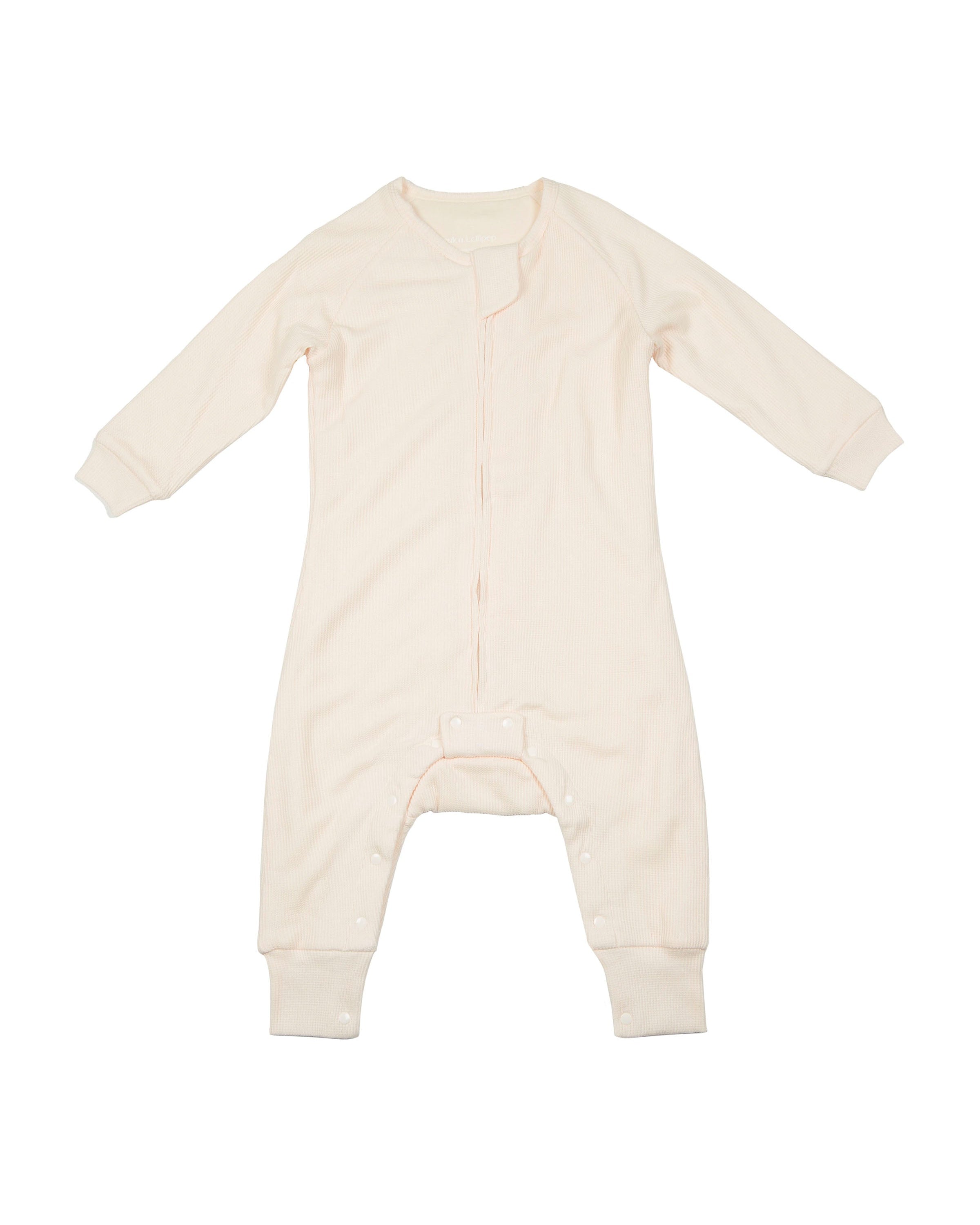 Loulou Lollipop Sleepsuit 1.0 TOG in Coconut Milk — front view on white background
