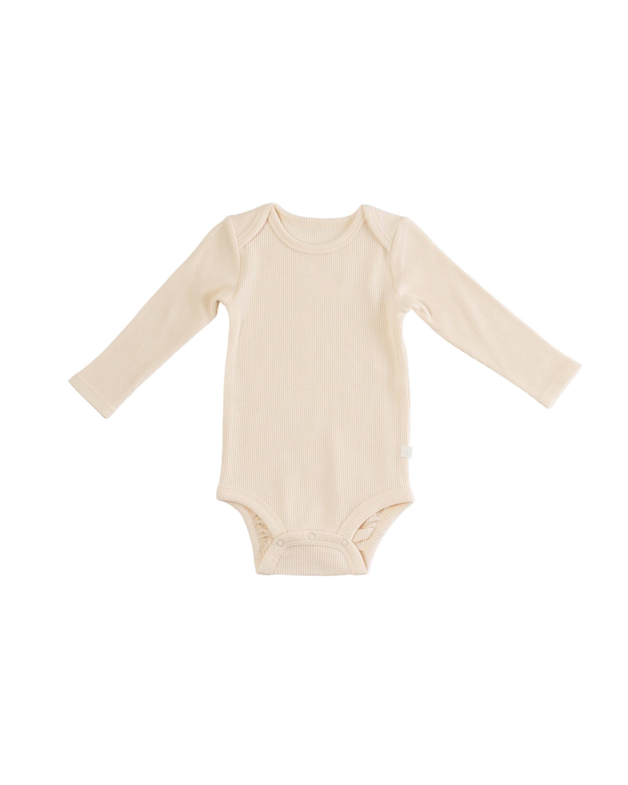 Waffle-Long-Sleeve-Bodysuit-Coconut-Milk-3