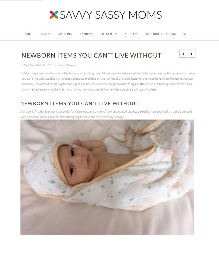 Savvy Sassy Moms' Newborn Items You Can't Live Without