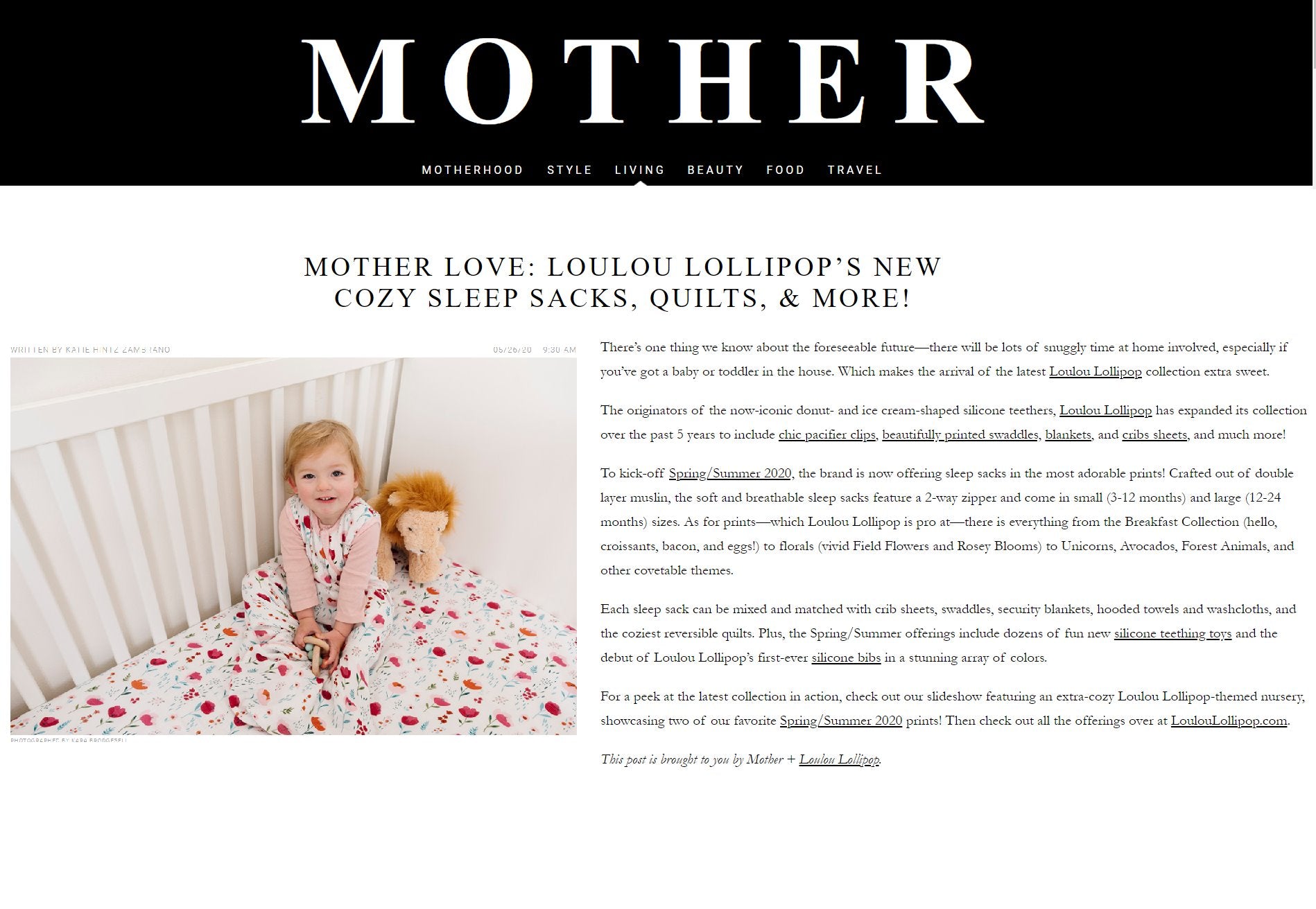 MOTHER LOVE: LOULOU LOLLIPOP’S NEW COZY SLEEP SACKS, QUILTS, & MORE!