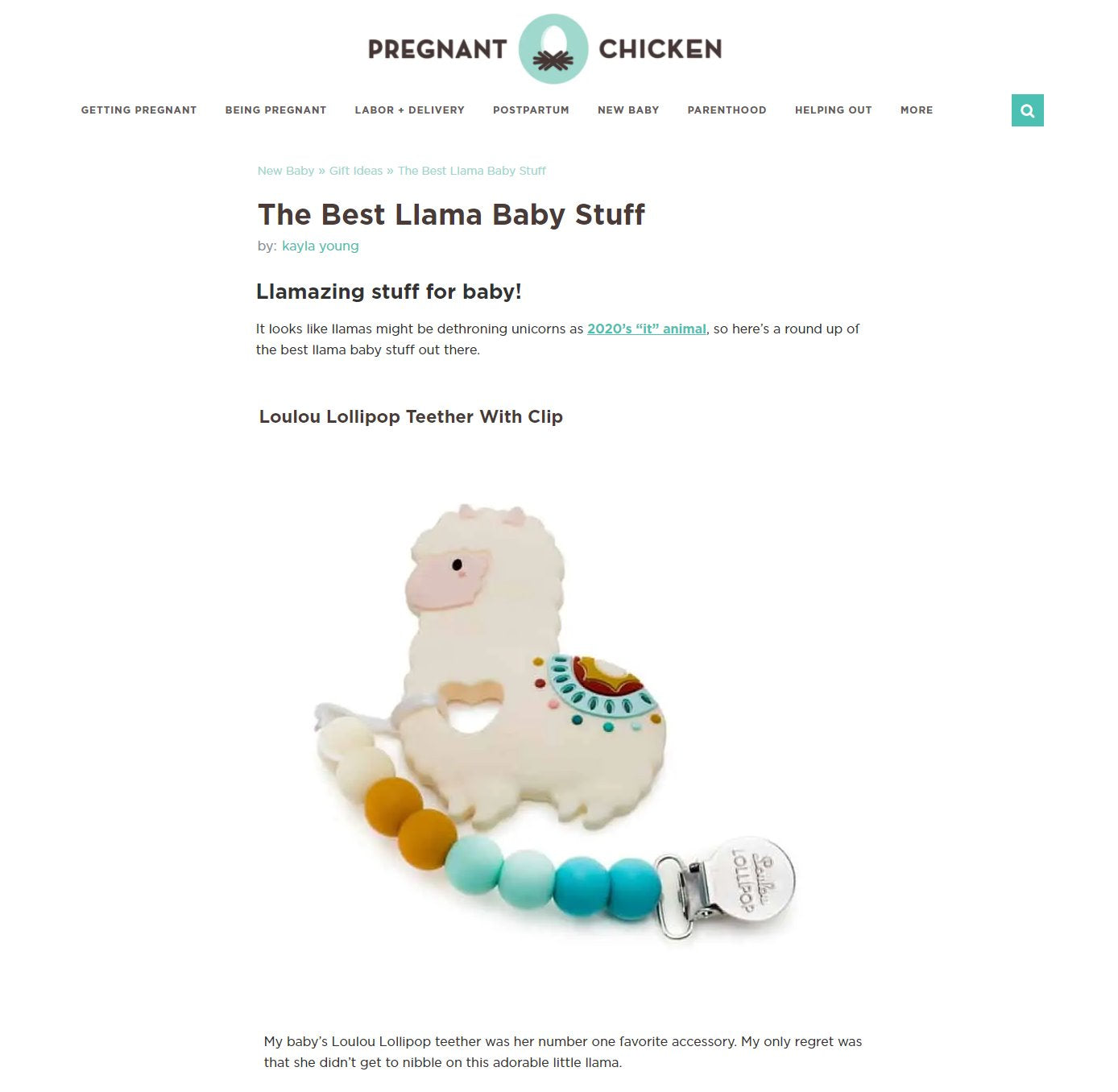 The Best Llama Baby Stuff by Pregnant Chicken