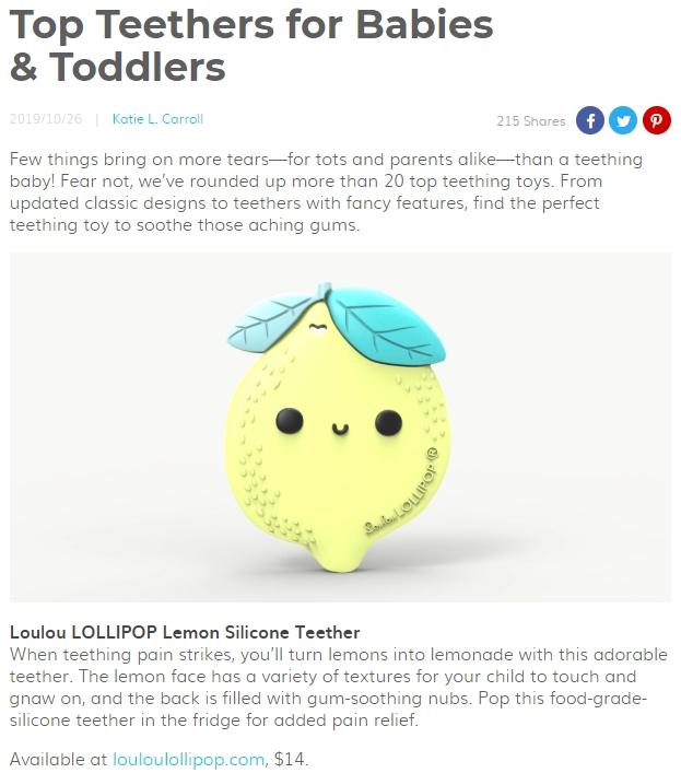 Double Mention in Red Tricycle's Top Teethers for Babies & Toddlers