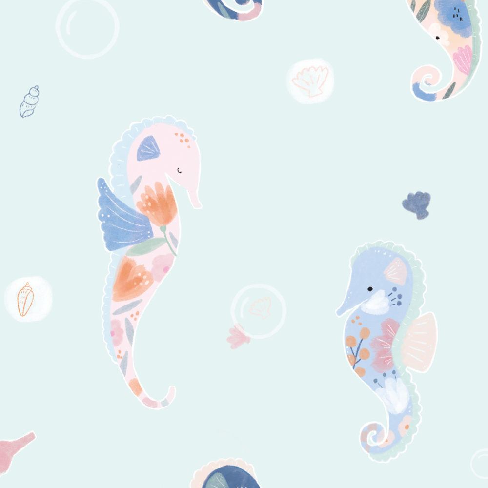 Painterly Seahorses