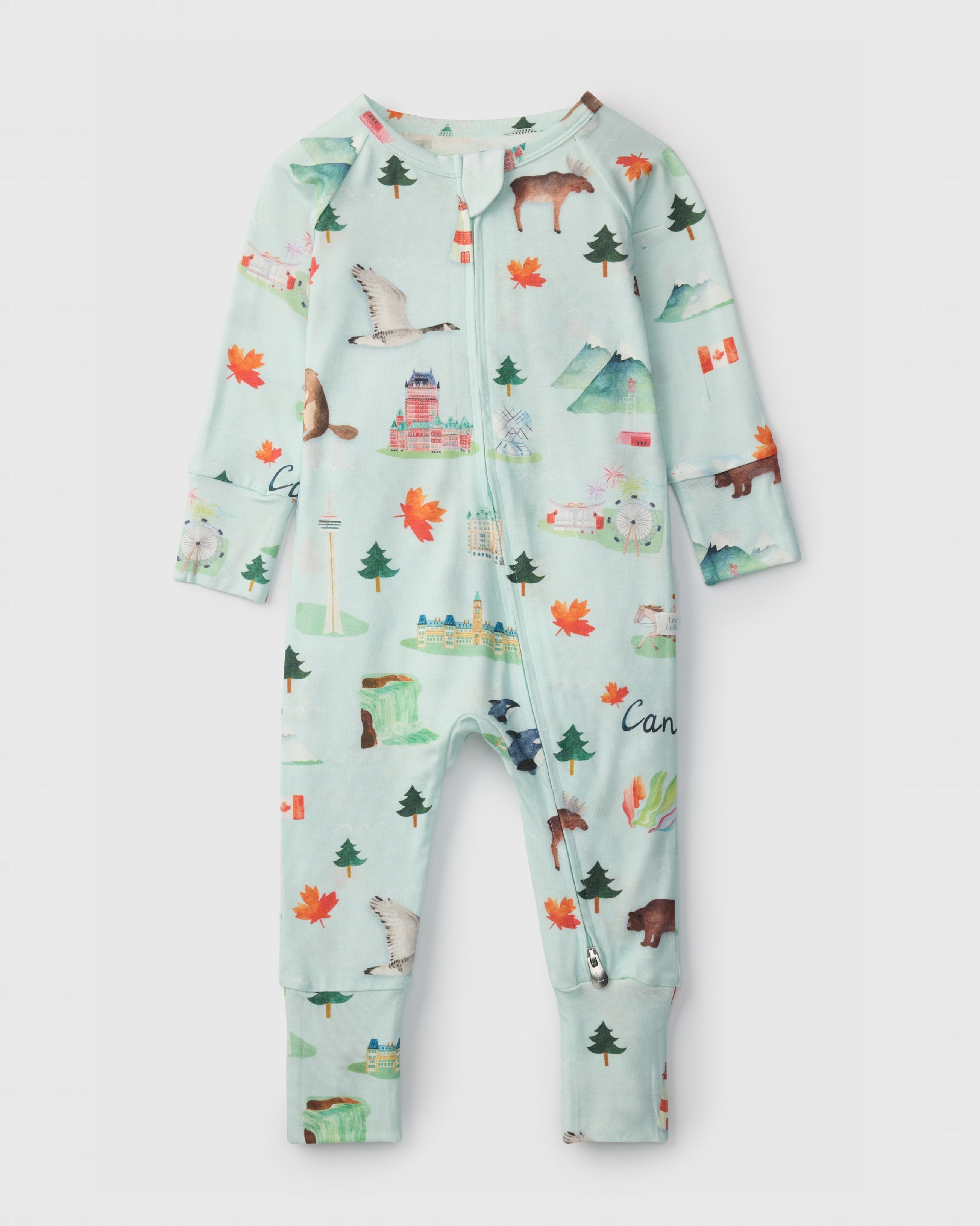 Loulou Lollipop TENCEL™ baby sleeper in Canada — front view on white background