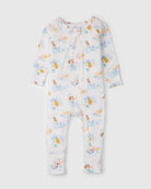 Loulou Lollipop TENCEL baby sleeper footie pajamas in Mermaids — front view on white background