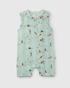 Loulou Lollipop Short Romper in The Beautiful Game — front view on white background