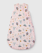 Loulou Lollipop bamboo muslin baby sleep sack 0.5 TOG in Astro Explorers — front view on white background