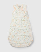 Loulou Lollipop muslin 0.5 TOG lightweight baby sleep bag in Bunny Meadow — front view on white background