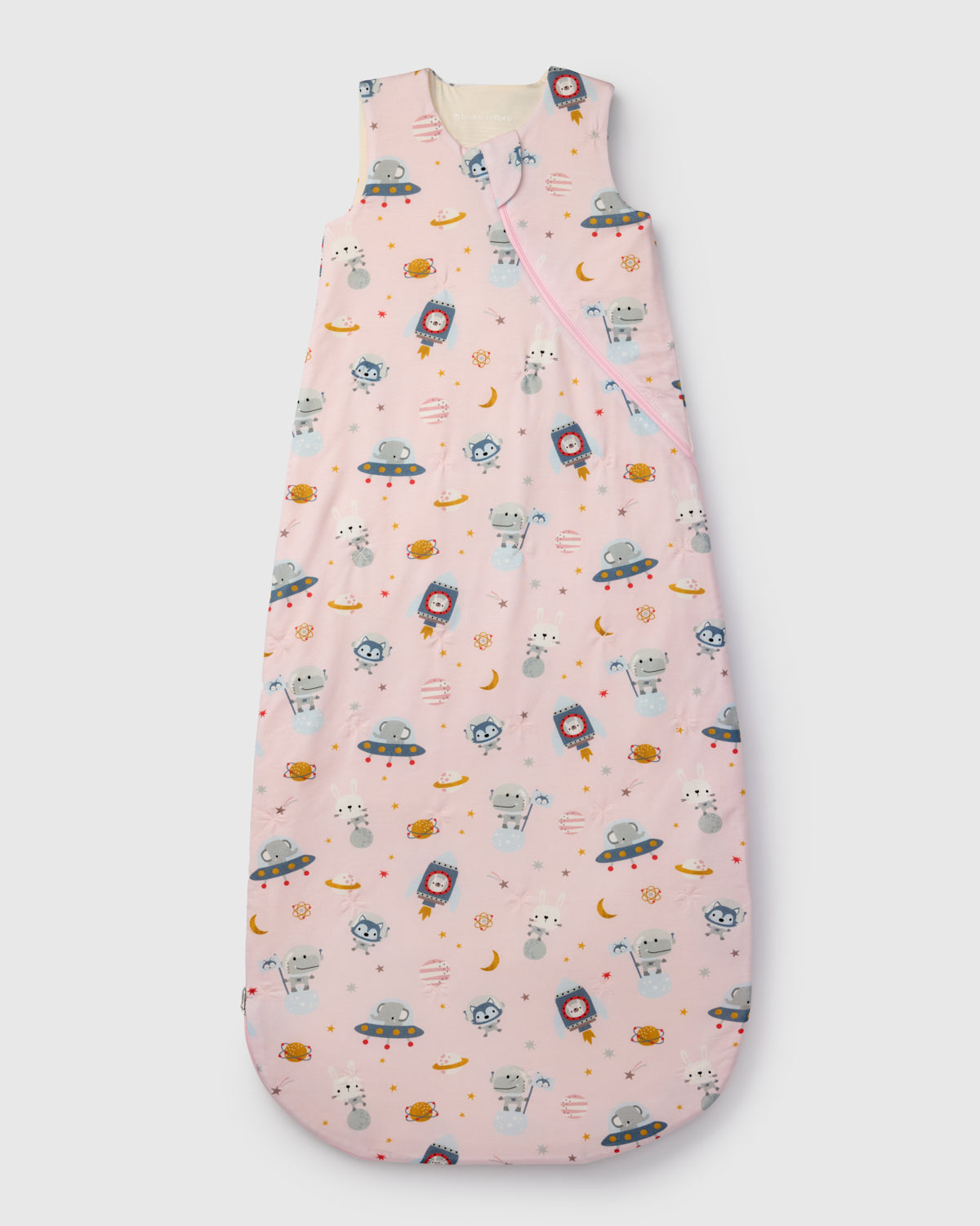 Loulou Lollipop TENCEL 1.0 TOG baby sleep bag in Astro Explorers — front view on white background
