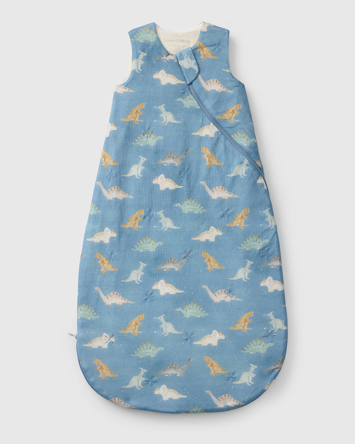 Loulou Lollipop TENCEL™ baby sleep sack 1.0 TOG in Dinosaur Stomp — front view on white background