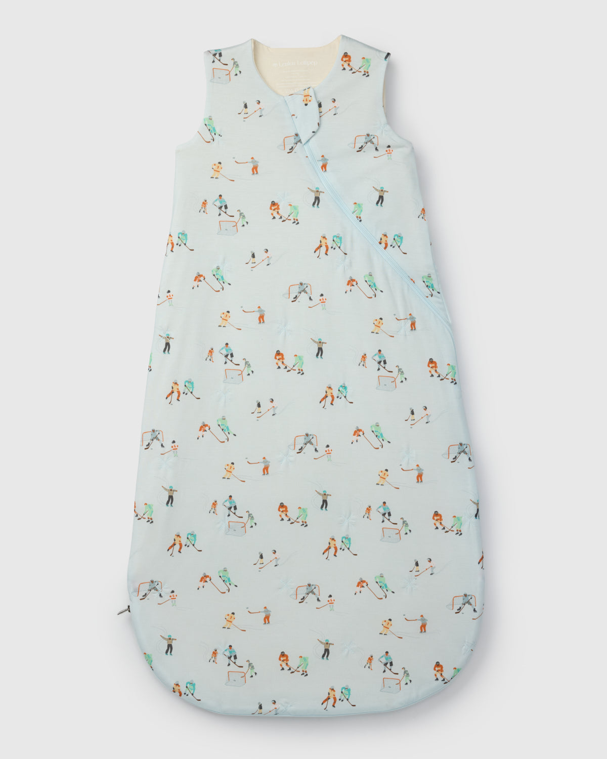 Loulou Lollipop TENCEL™ baby sleep sack 1.0 TOG in Ice Hockey — front view on white background