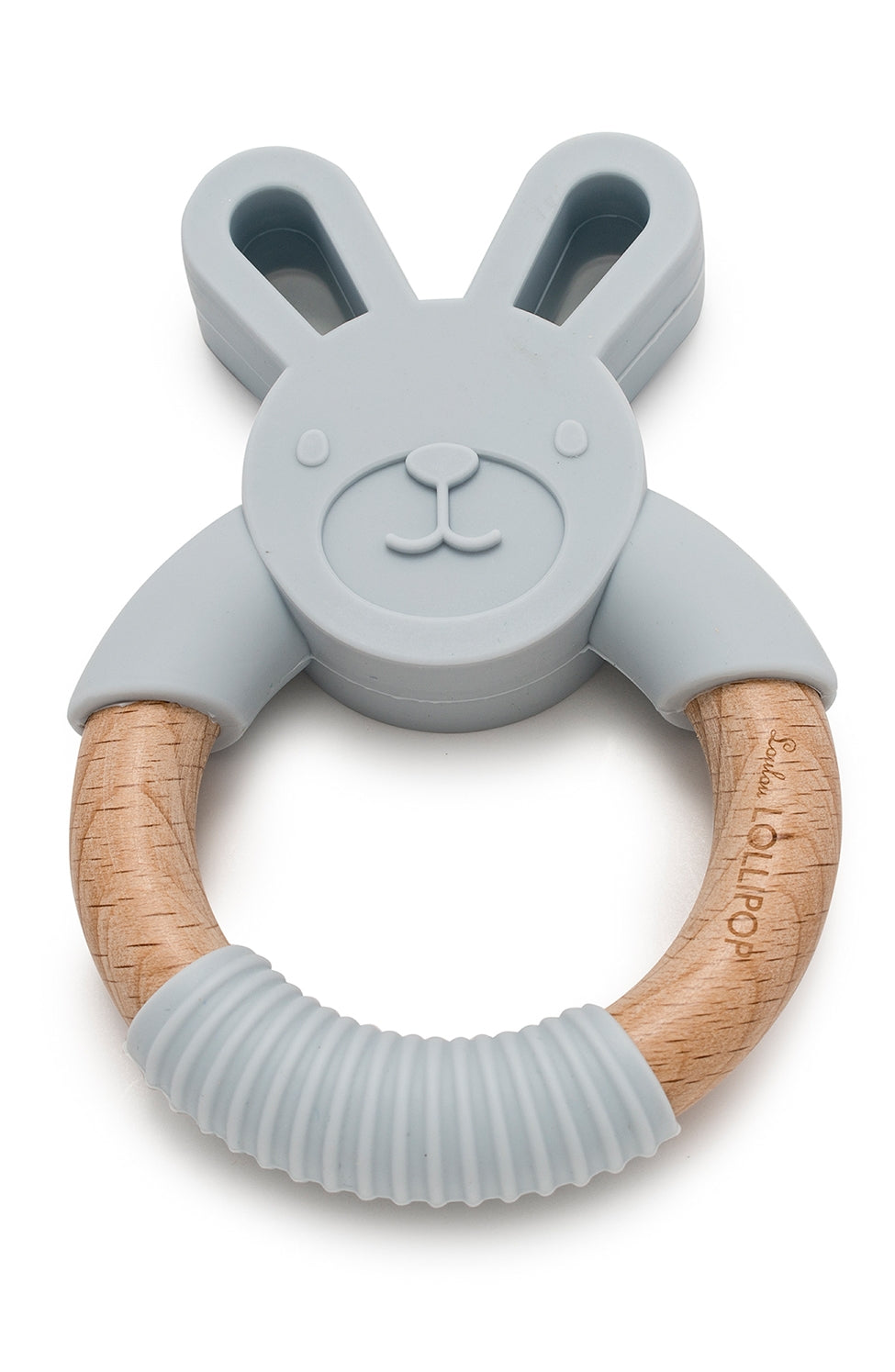 Bunny-Silicone-and-Wood-Teething-Ring-Light-Grey-1