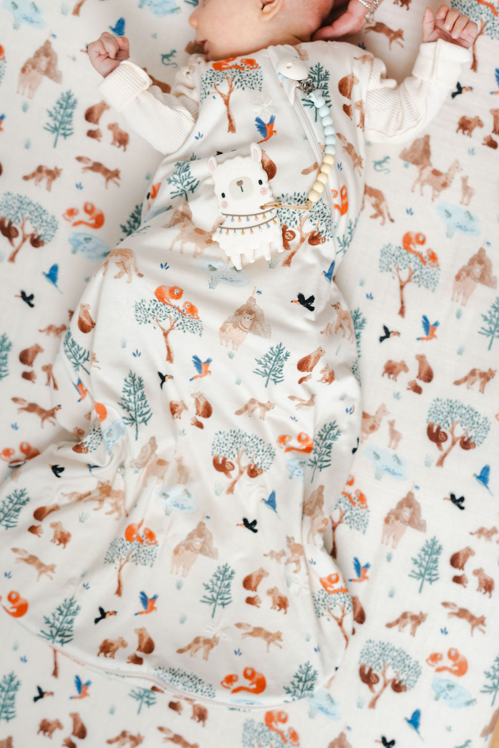 Baby Silicone Teether + Baby Sleep Sack - Llama Adventures