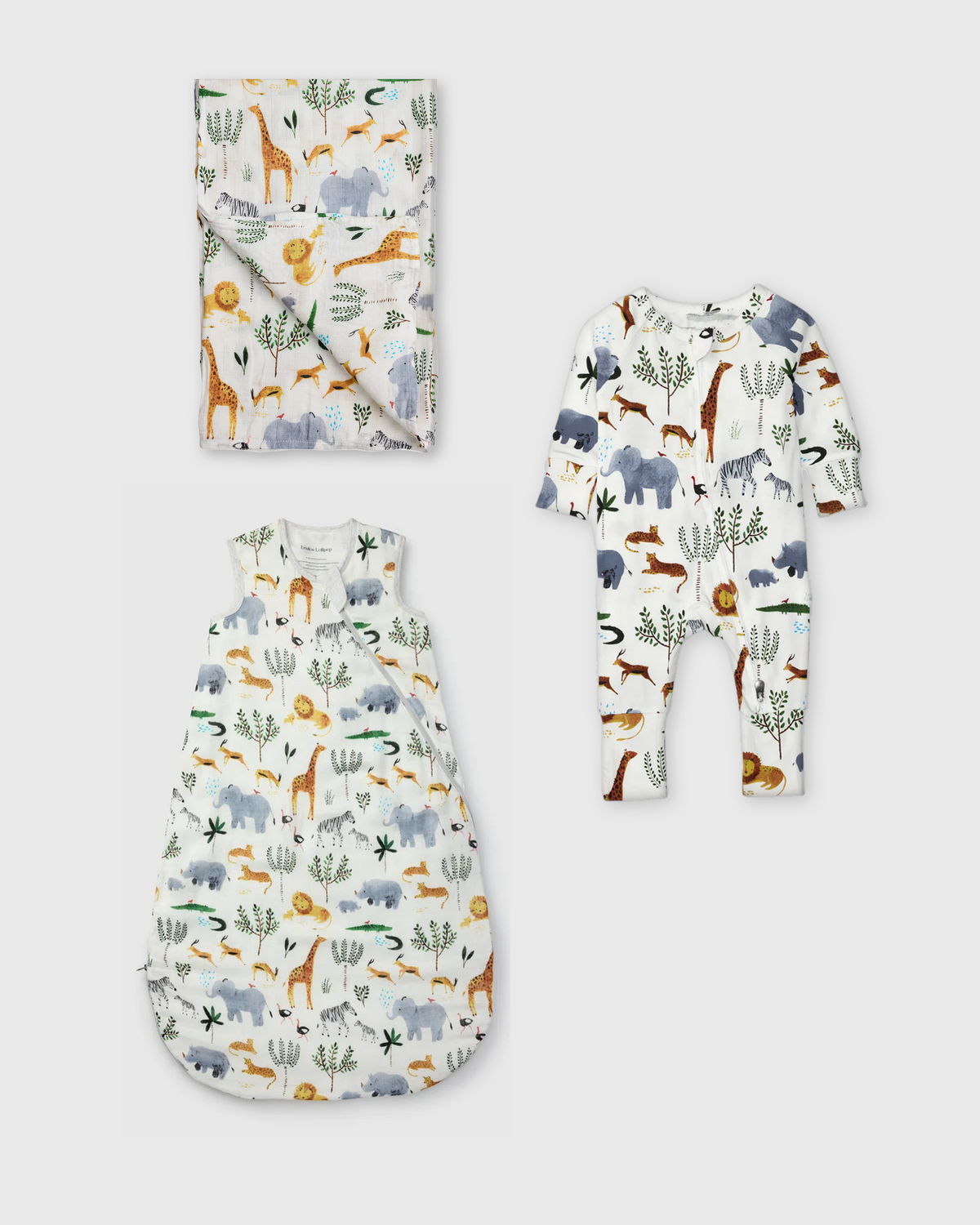Baby Sleep Gift Bundle - Safari Jungle 0-3M