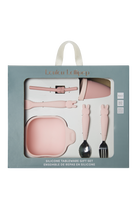 Loulou Lollipop Kid's Tableware Gift Set in Bailey Bunny — front view on white background